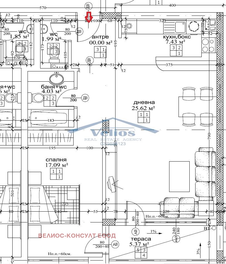 Продава 2-СТАЕН, гр. София, Манастирски ливади, снимка 2 - Апартаменти - 54054699