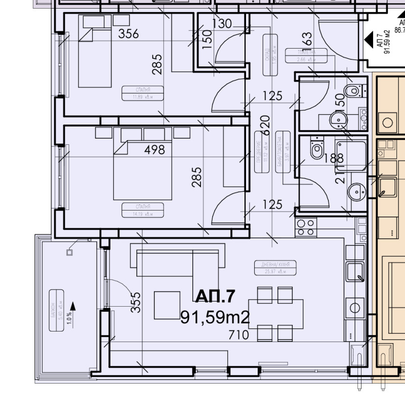 Продава 3-СТАЕН, гр. София, Манастирски ливади, снимка 2 - Aпартаменти - 48705733