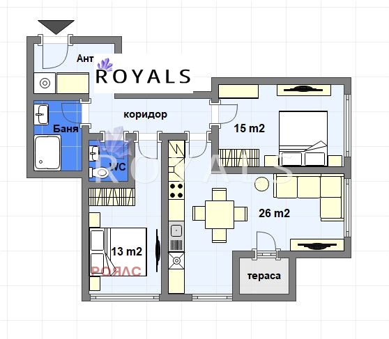 Til salgs  2 soverom Varna , Izgrev , 104 kvm | 50465298 - bilde [2]