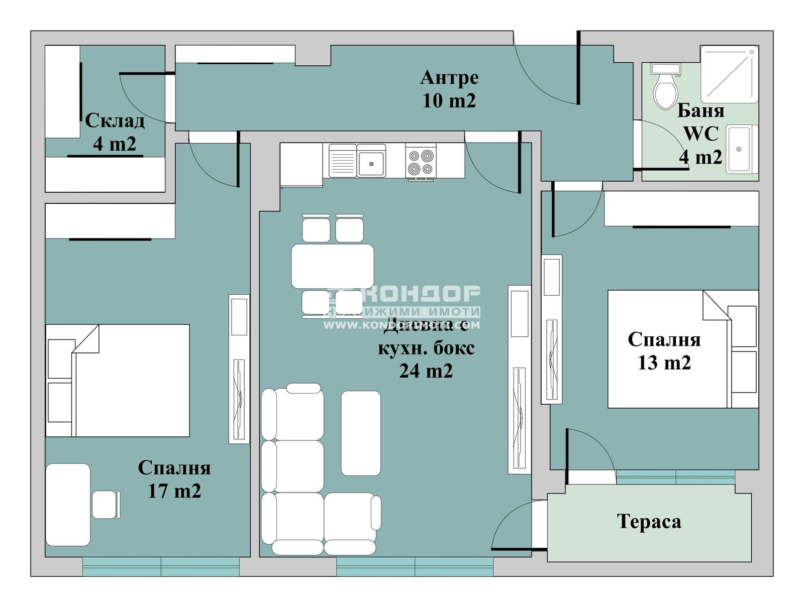 Продава 3-СТАЕН, гр. Пловдив, Тракия, снимка 2 - Апартаменти - 49955791