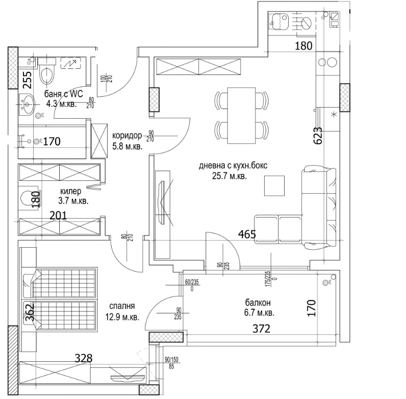 Zu verkaufen  1 Schlafzimmer Warna , Kajsiewa gradina , 79 qm | 25656887 - Bild [2]