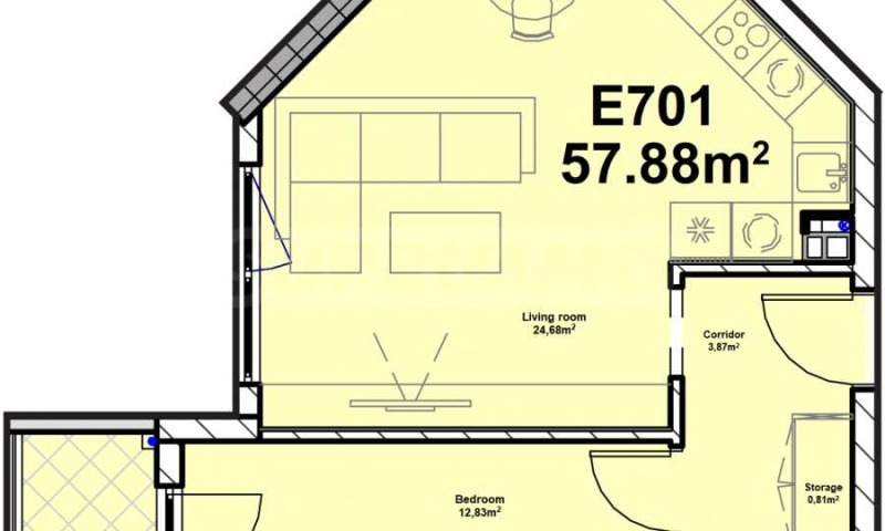À venda  1 quarto Sofia , Poligona , 70 m² | 85201162 - imagem [2]