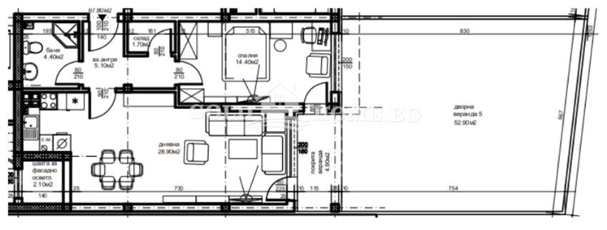 Продава 2-СТАЕН, гр. Пловдив, Остромила, снимка 2 - Апартаменти - 54290453