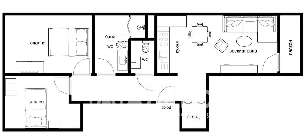 Продава 3-СТАЕН, гр. София, Манастирски ливади, снимка 4 - Апартаменти - 54228644