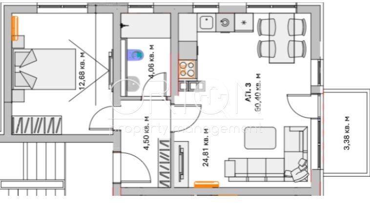 На продаж  1 спальня София , Малинова долина , 76 кв.м | 43500626 - зображення [9]