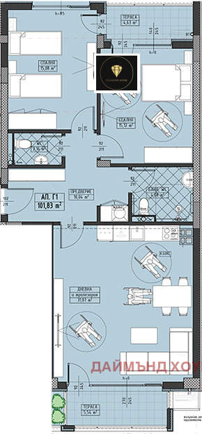 In vendita  2 camere da letto Plovdiv , Hristo Smirnenski , 117 mq | 21351007