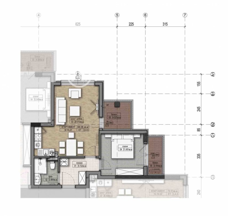 Zu verkaufen  1 Schlafzimmer Sofia , Druschba 2 , 78 qm | 63157322 - Bild [2]