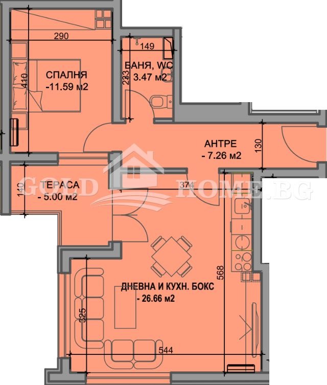 Προς πώληση  1 υπνοδωμάτιο Πλοβδηβ , Χρηστο Σμηρνενσκη , 78 τ.μ | 15327141 - εικόνα [3]