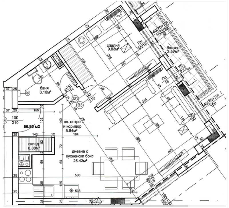 Продава 2-СТАЕН, гр. София, Малинова долина