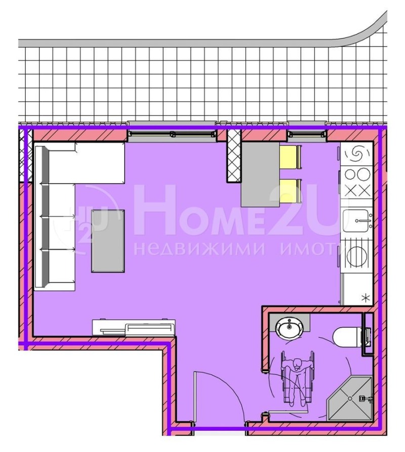 Te koop  Studio Varna , Vinitsa , 36 m² | 83876540 - afbeelding [2]