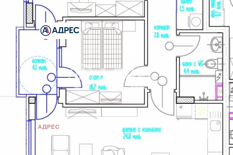 Продава 3-СТАЕН, гр. Варна, Център