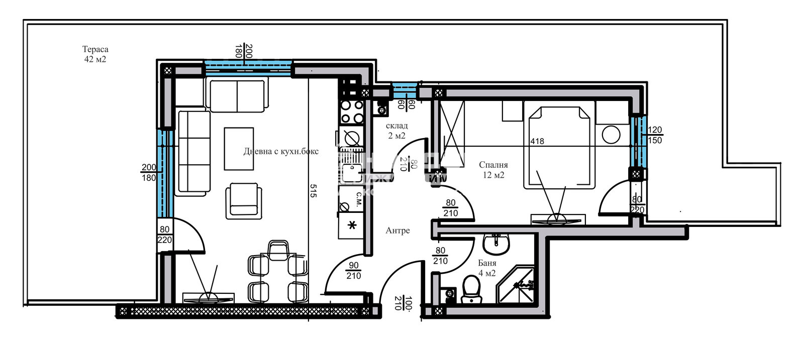 Продава 2-СТАЕН, гр. Пловдив, Беломорски, снимка 2 - Апартаменти - 49954002