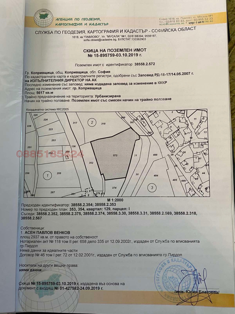 Продава ПАРЦЕЛ, гр. Копривщица, област София област, снимка 6 - Парцели - 52844051