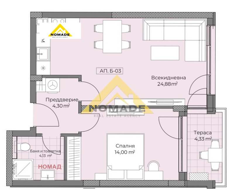 Eladó  1 hálószoba Plovdiv , Ostromila , 70 négyzetméter | 44555255