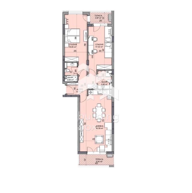 Til salg  2 soveværelser Plovdiv , Gagarin , 128 kvm | 58867324 - billede [2]