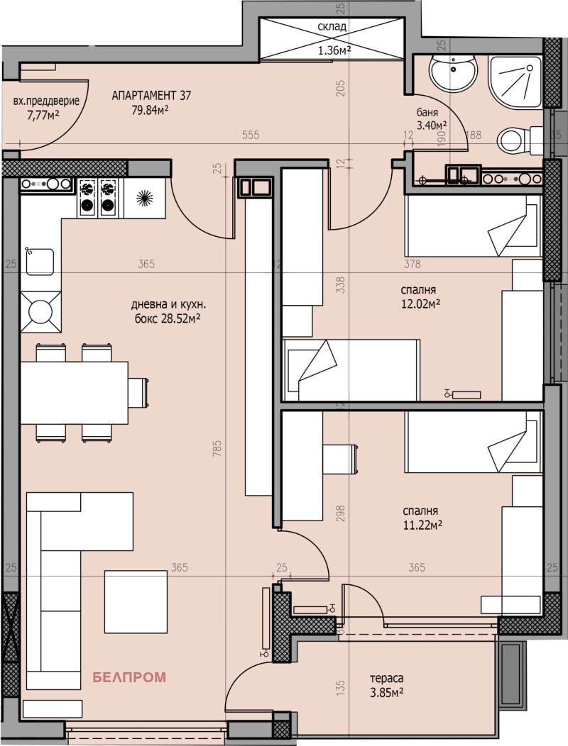 Продава 3-СТАЕН, гр. София, Студентски град, снимка 3 - Апартаменти - 52848165