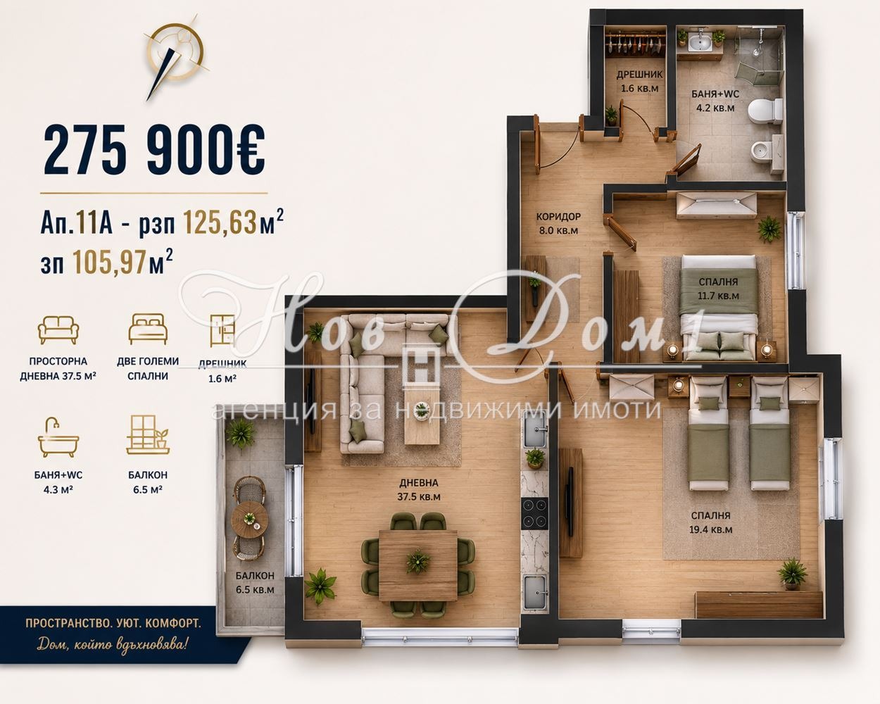 Продава 3-СТАЕН, гр. София, Дружба 1, снимка 2 - Апартаменти - 55117532
