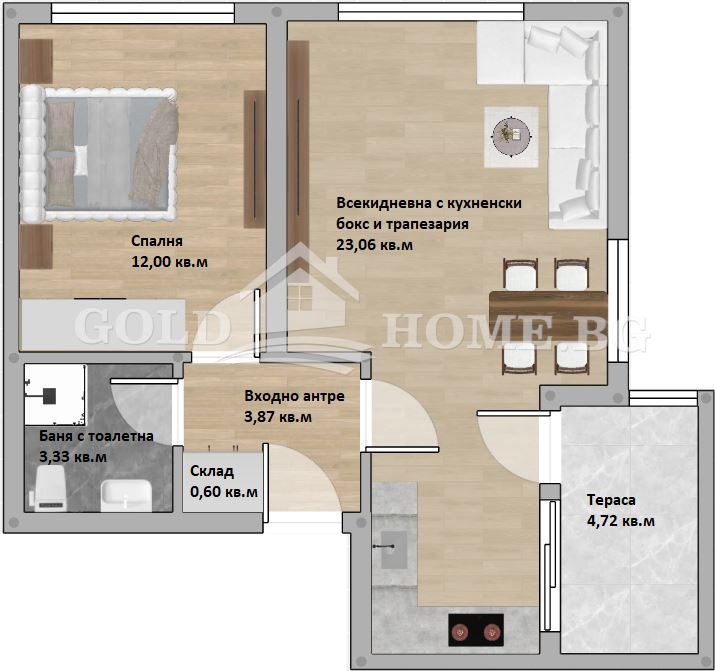 Продава 2-СТАЕН, гр. Пловдив, Христо Смирненски, снимка 2 - Апартаменти - 53537329