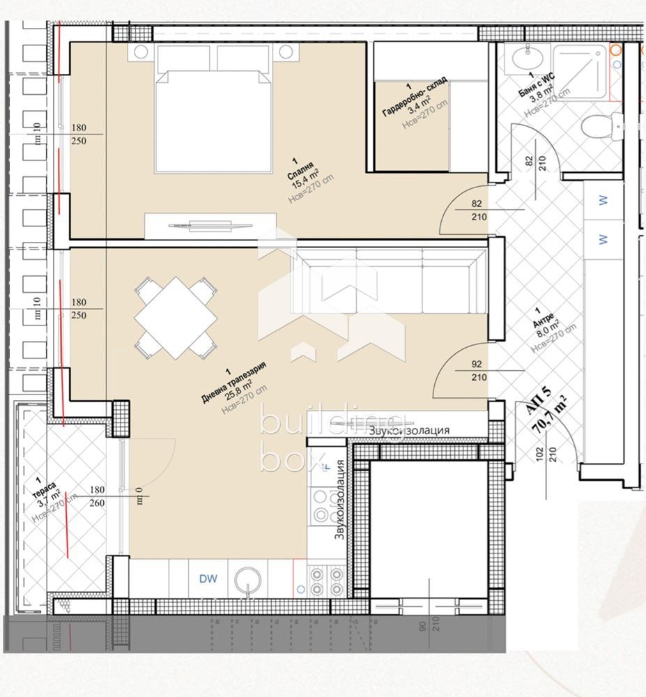 Продава 2-СТАЕН, гр. Пловдив, Остромила, снимка 3 - Апартаменти - 53705200