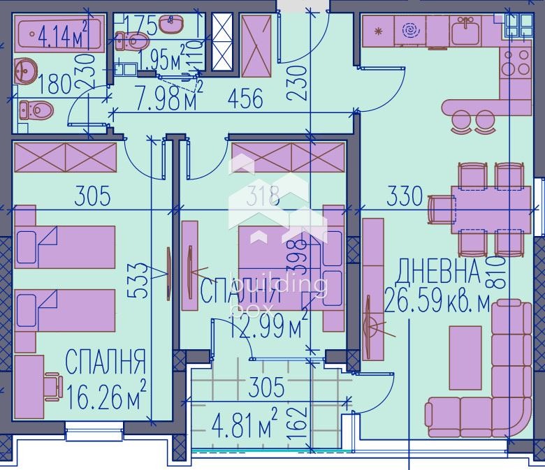 Продава 3-СТАЕН, гр. Пловдив, Тракия, снимка 2 - Апартаменти - 54865150