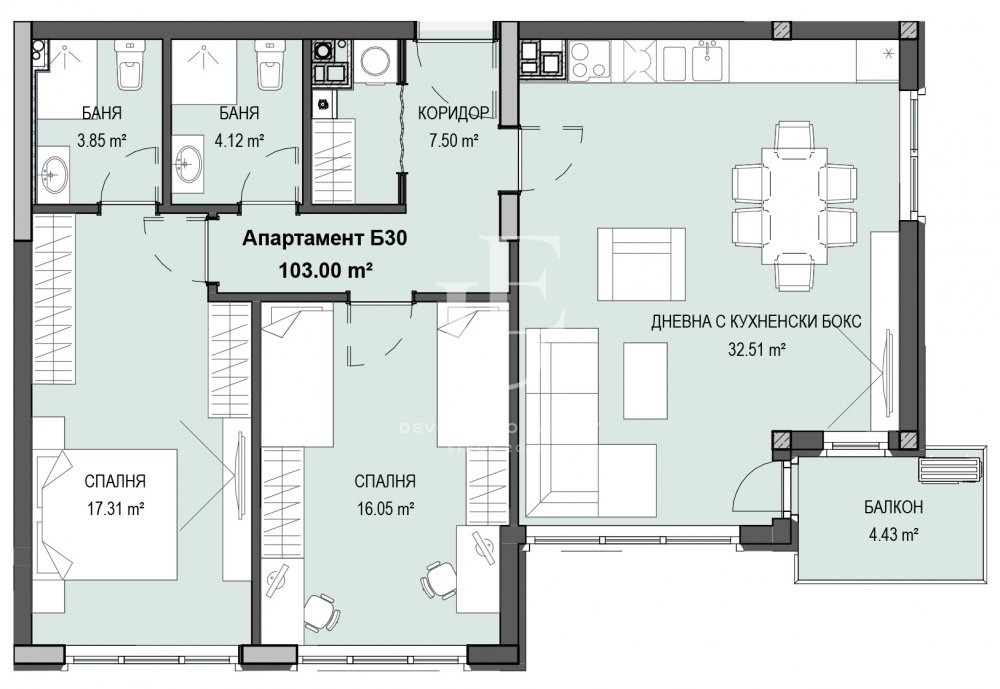 Продава 3-СТАЕН, гр. София, Кръстова вада, снимка 17 - Апартаменти - 55642778