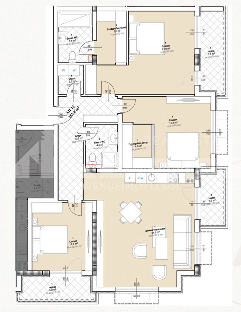 Til salgs  2 soverom Plovdiv , Ostromila , 175 kvm | 76995667 - bilde [4]
