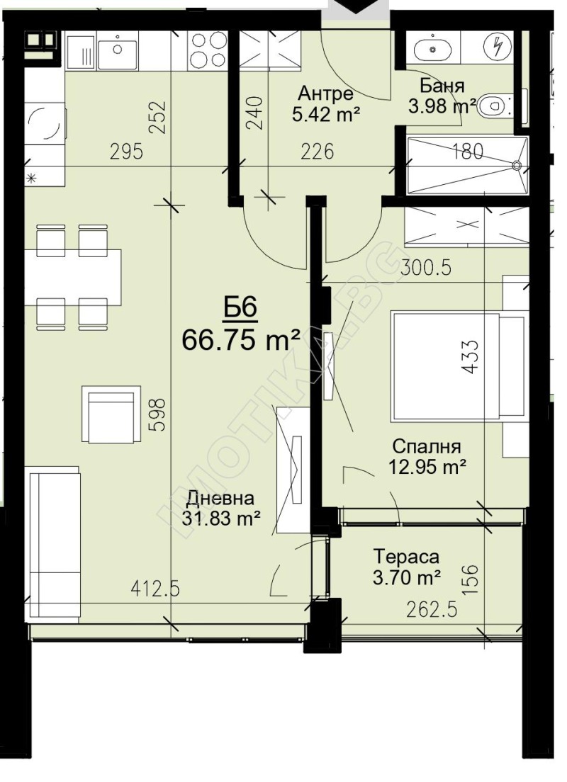 Продается  1 спальня Варна , Бриз , 79 кв.м | 53803720 - изображение [3]