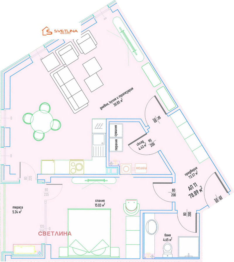 Till salu  1 sovrum Sofia , Simeonovo , 96 kvm | 85679756 - bild [8]