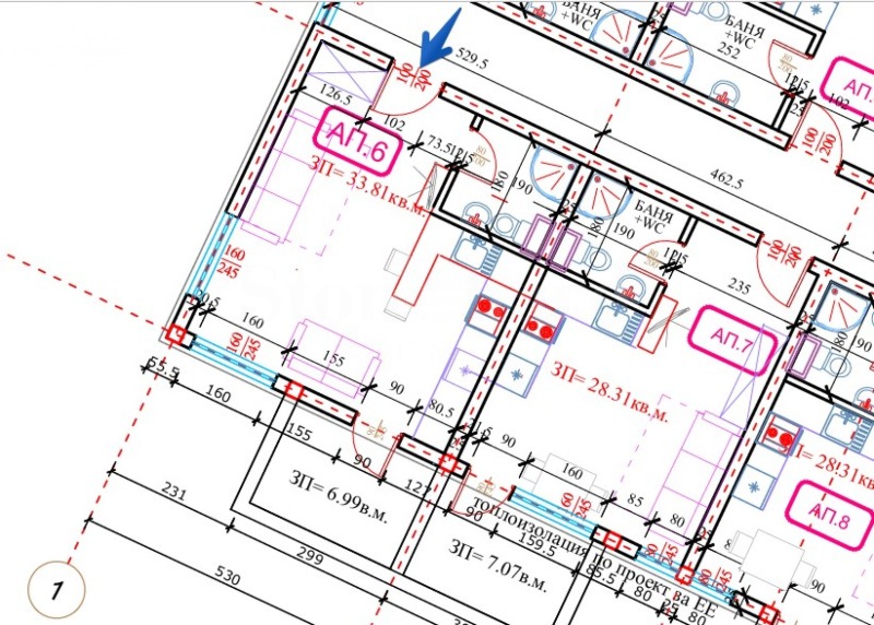 Satılık  Stüdyo bölge Burgaz , k.k. Slançev bryag , 39 metrekare | 50865047 - görüntü [4]