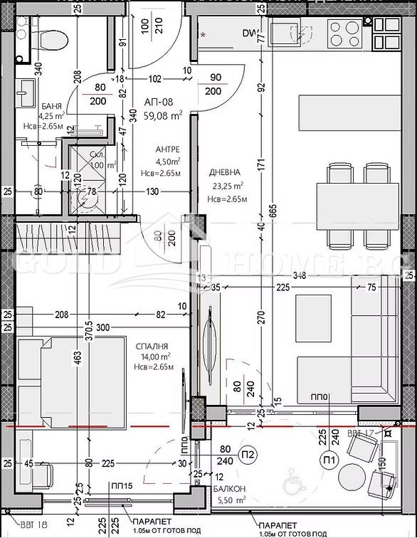 Zu verkaufen  1 Schlafzimmer Plowdiw , Ostromila , 64 qm | 47223161 - Bild [4]