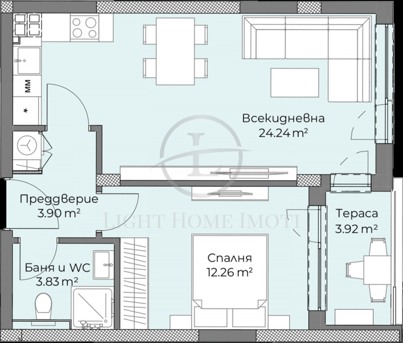 In vendita  1 camera da letto Plovdiv , Hristo Smirnenski , 67 mq | 78684049 - Immagine [4]