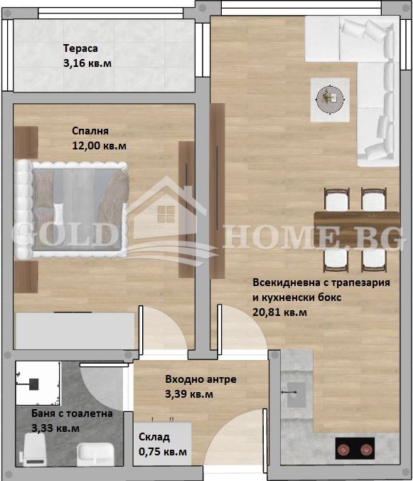 Продава 2-СТАЕН, гр. Пловдив, Христо Смирненски, снимка 2 - Апартаменти - 54880921
