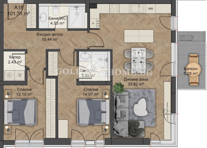 Продава 3-СТАЕН, гр. Пловдив, Остромила, снимка 2 - Aпартаменти - 49461312