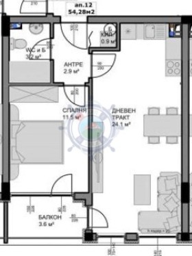 Na prodej  1 ložnice Varna , Vladislav Varnenčik 1 , 63 m2 | 83749001 - obraz [2]