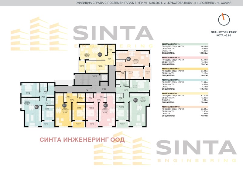 Продаја  1 спаваћа соба Софија , Крастова вада , 77 м2 | 13950355 - слика [4]