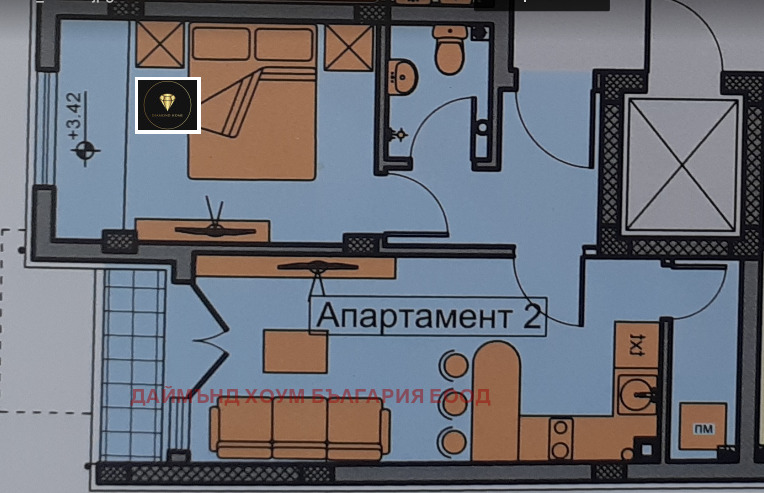 En venta  1 dormitorio Plovdiv , Jristo Smirnenski , 60 metros cuadrados | 37622545 - imagen [2]