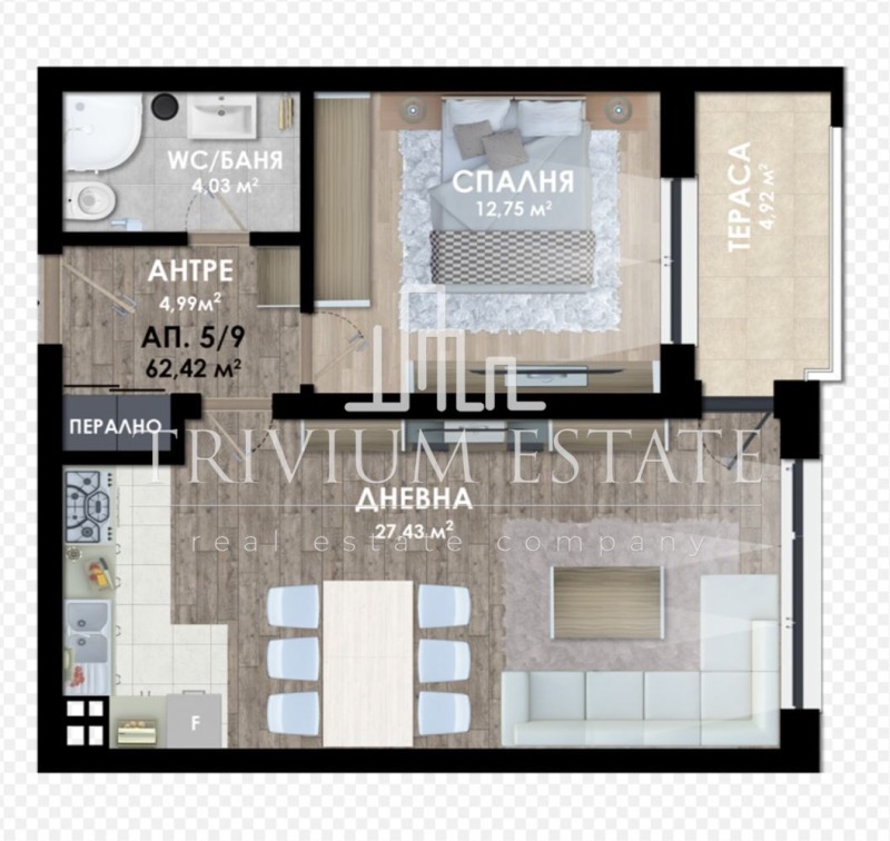 Продава 2-СТАЕН, гр. Пловдив, Христо Смирненски, снимка 2 - Апартаменти - 52627550