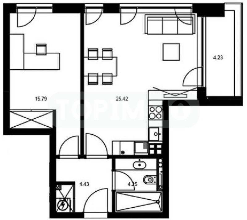 Продается  1 спальня Варна , Цветен квартал , 74 кв.м | 44814905 - изображение [4]