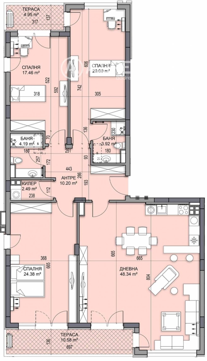 À venda  Mais de 3 quartos Plovdiv , Gagarin , 201 m² | 28792936 - imagem [4]