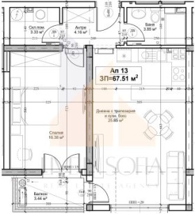 1 Schlafzimmer Wraschdebna, Sofia