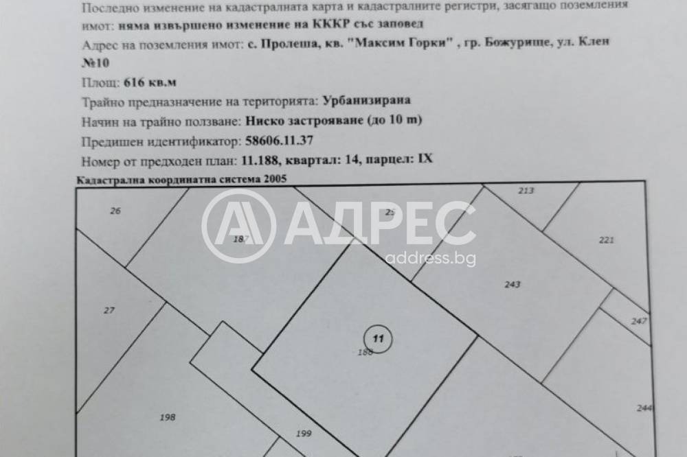 Продава ПАРЦЕЛ, гр. Божурище, област София област, снимка 2 - Парцели - 55924120