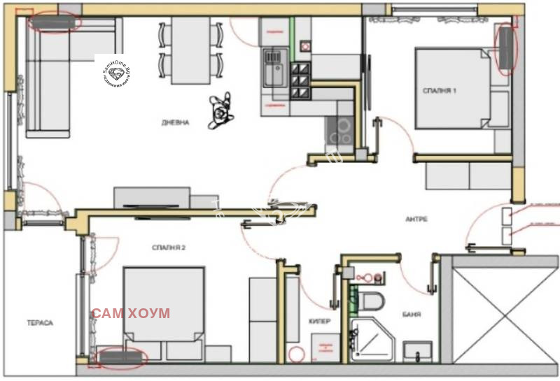 Продава  3-стаен град Варна , м-т Сотира , 86 кв.м | 74053245 - изображение [4]