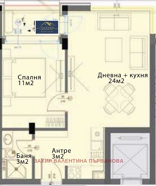 Продава 2-СТАЕН, гр. София, Модерно предградие, снимка 3 - Aпартаменти - 48482092