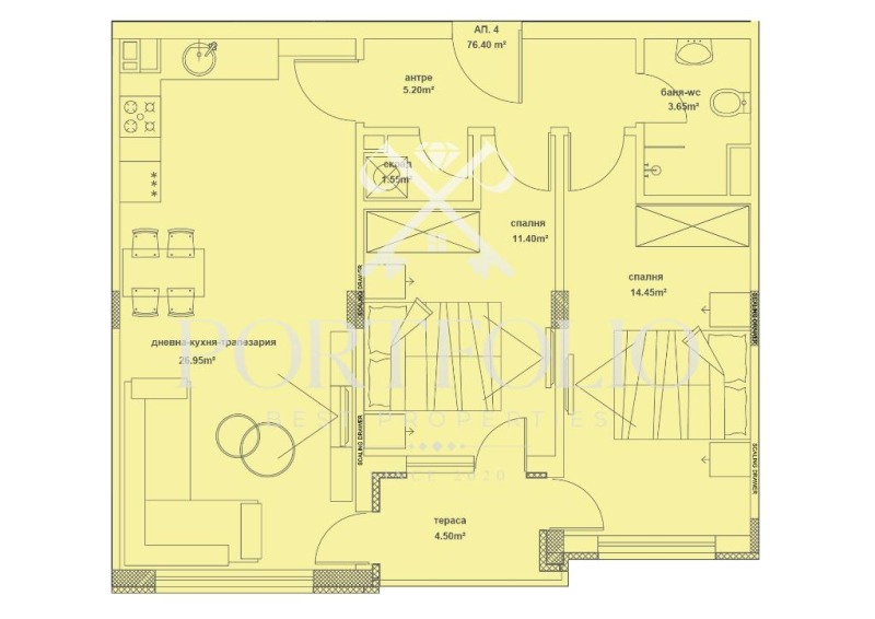 Te koop  2 slaapkamers Burgas , Meden rudnik - zona A , 89 m² | 96281783 - afbeelding [2]