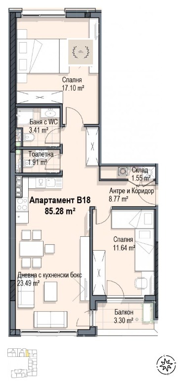 Продава 3-СТАЕН, гр. София, Кръстова вада, снимка 12 - Апартаменти - 54148547