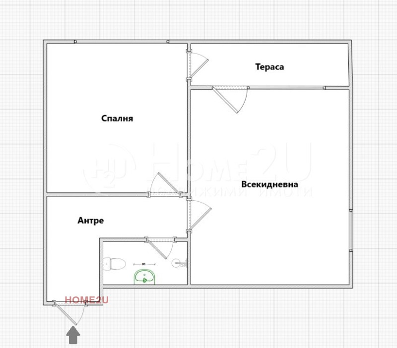 Продаја  1 спаваћа соба Варна , Бриз , 53 м2 | 57549778 - слика [2]