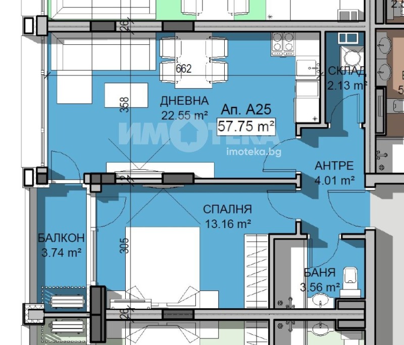 For Sale  1 bedroom Sofia , Manastirski livadi , 67 sq.m | 53881622 - image [2]