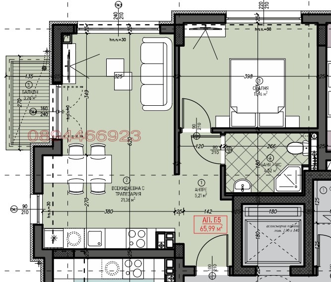 Продава  2-стаен град София , Левски В , 70 кв.м | 88151504 - изображение [6]