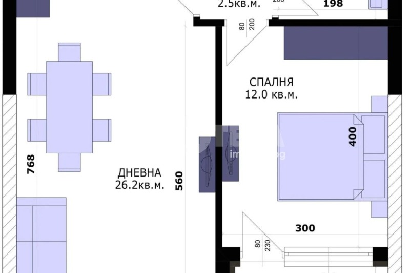 Myytävänä  1 makuuhuone Varna , Kajsieva gradina , 64 neliömetriä | 29493730 - kuva [9]