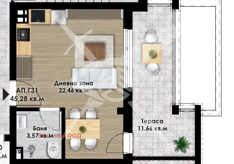 For Sale  Studio Plovdiv , Ostromila , 52 sq.m | 18419568